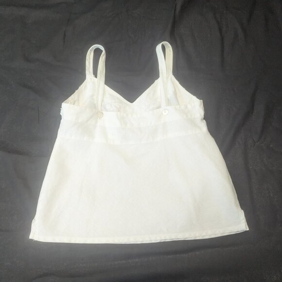 Cut Loose Size XS White Linen Crop Top - Picture 7 of 14